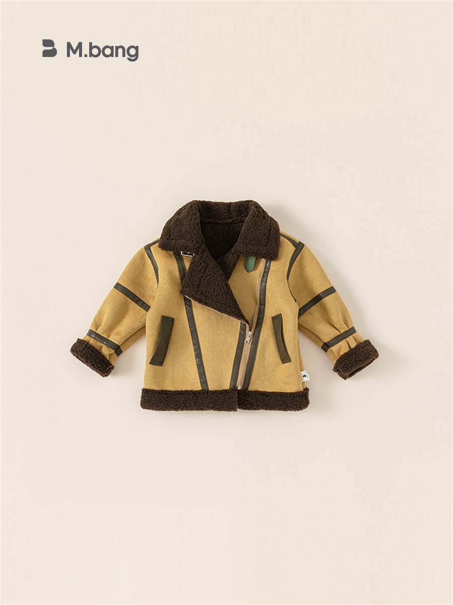 Babycity capa de invierno ropa los niños la motocicleta ropa estilo occidental nueva chaqueta espesada DY83009