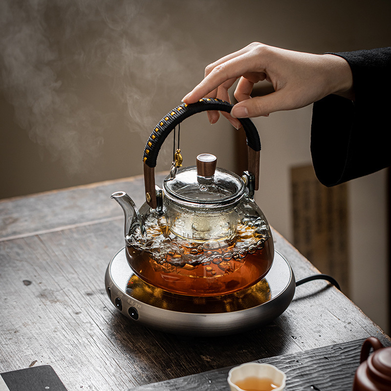 High-grade glass beam pot electric ceramic stove cooking teapot heating kettle household ceramic pot tea set tea maker suit High-grade glass beam pot electric ceramic stove cooking teapot heating kettle household ceramic pot tea set tea maker suit