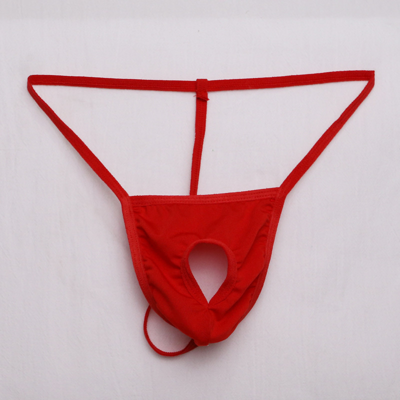 Men's Sexy Underwear with Front Opening, Ultra-Sexy Thong, Alluring Wild T-Pants, Wholesale Dropshipping