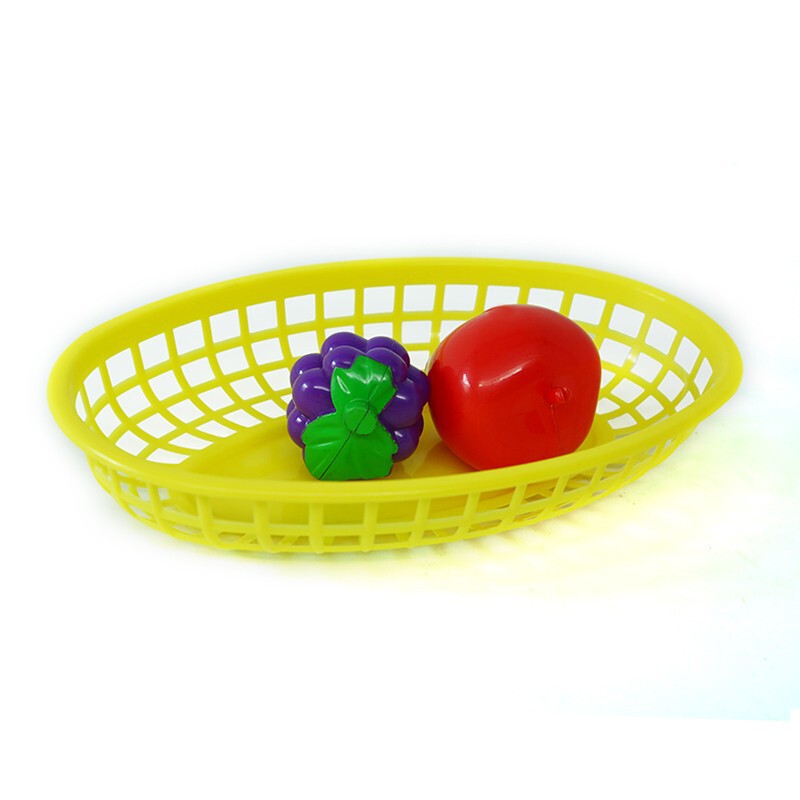 工場はプラスチックの果物かごのカラー楕円の透かし彫りの果物の野菜のかごのポテトチップスのハンバーガーのかごのフライドチキンのパンのかごを供給します。|undefined