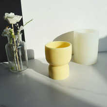 跨境INS漏斗型蜡烛杯硅胶模具 自制香薰水泥杯子磨具DIY香薰用烛