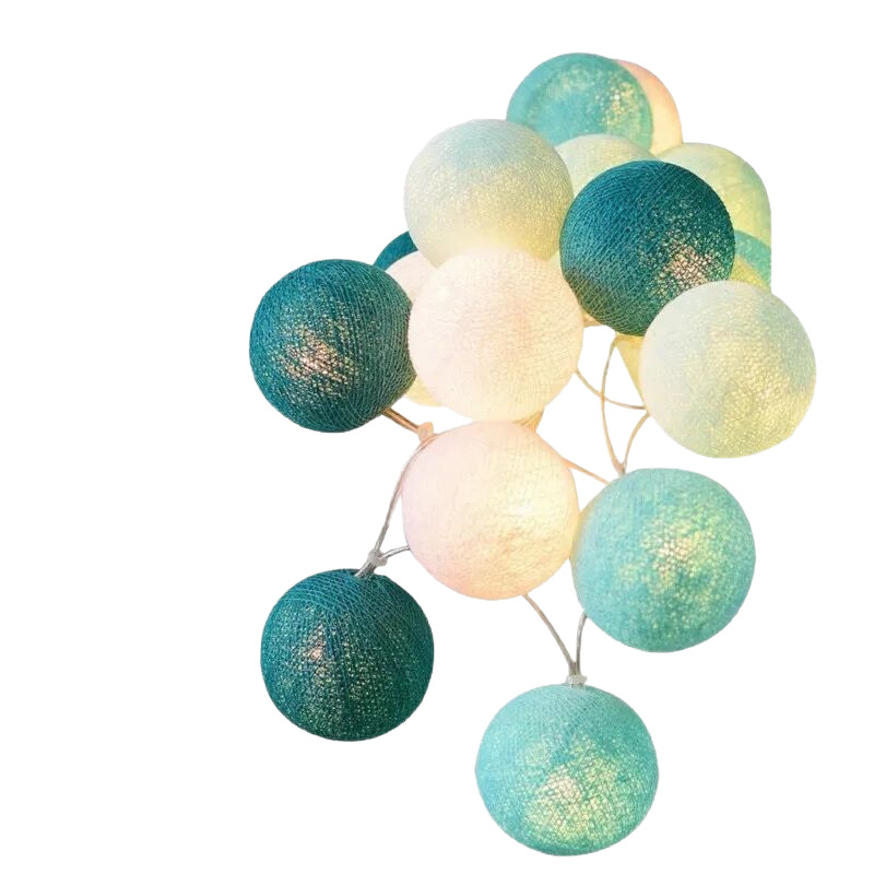 Fábrica directa LED de caña de algodón de alambre de lámpara de bola de luz de Navidad ins lámpara decorativa dormitorio pequeña lámpara de color flash