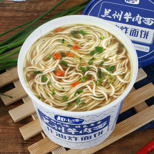 Lanzhou beef noodles non-fried noodles ready-to-eat 132g*1/12 barrel dormitory instant noodles