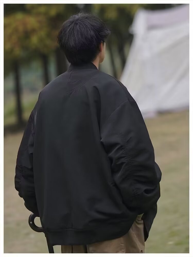 Herren Piloten Baseballjacke Mit Stehkragen Für Den Herbst_voghion.com