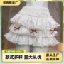 蓬蓬显瘦双层白色半身裙