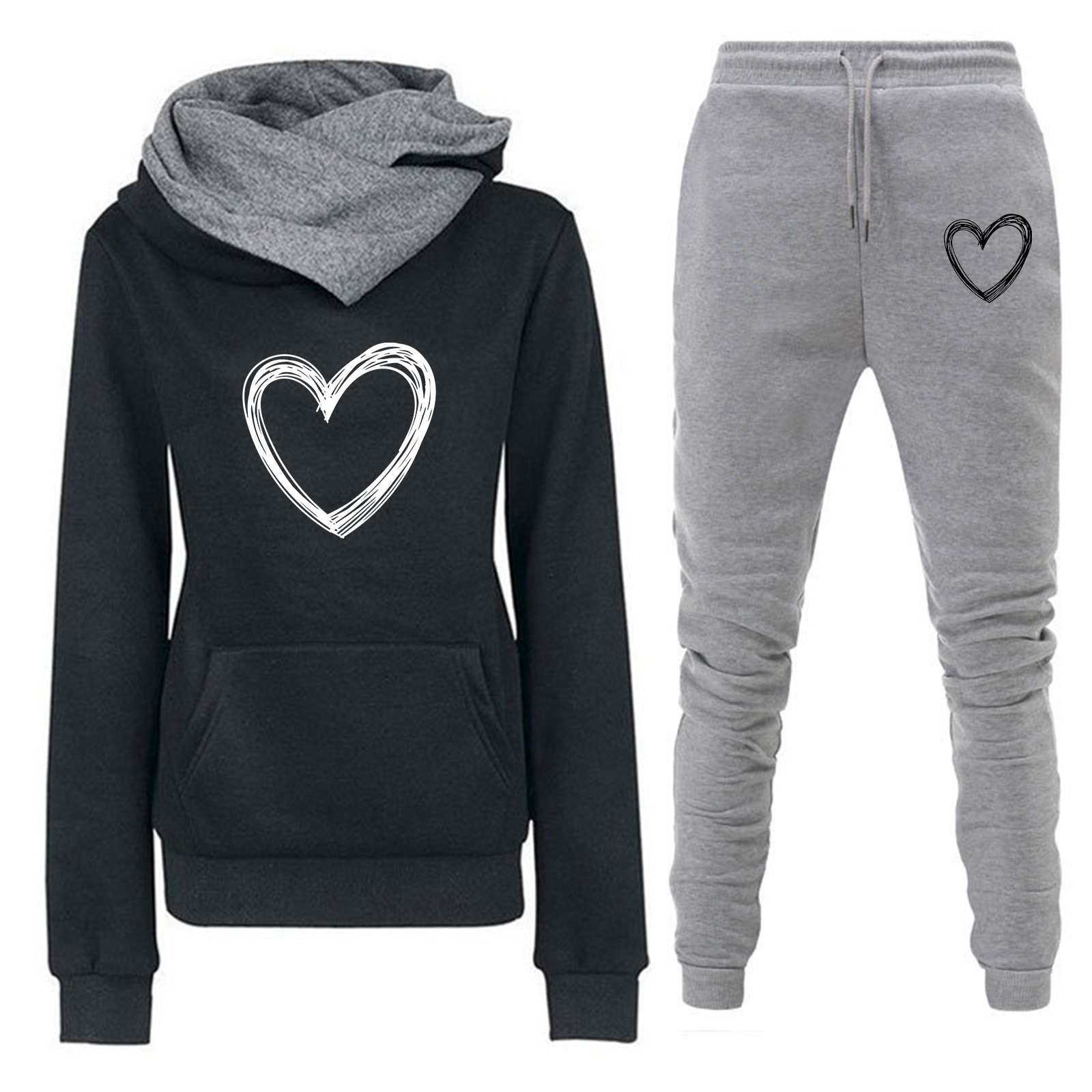 Comercio exterior transfronterizo Otoño e Invierno Nuevo traje de ropa deportiva con capucha y forro polar pantalones de suéter de mujer ropa de mujer al por mayor image 20