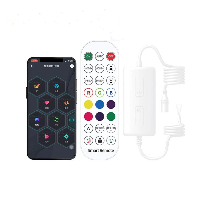 Music controller, smart watch, mobile phone, LED light strip, bluetooth, 24 keys, remote control