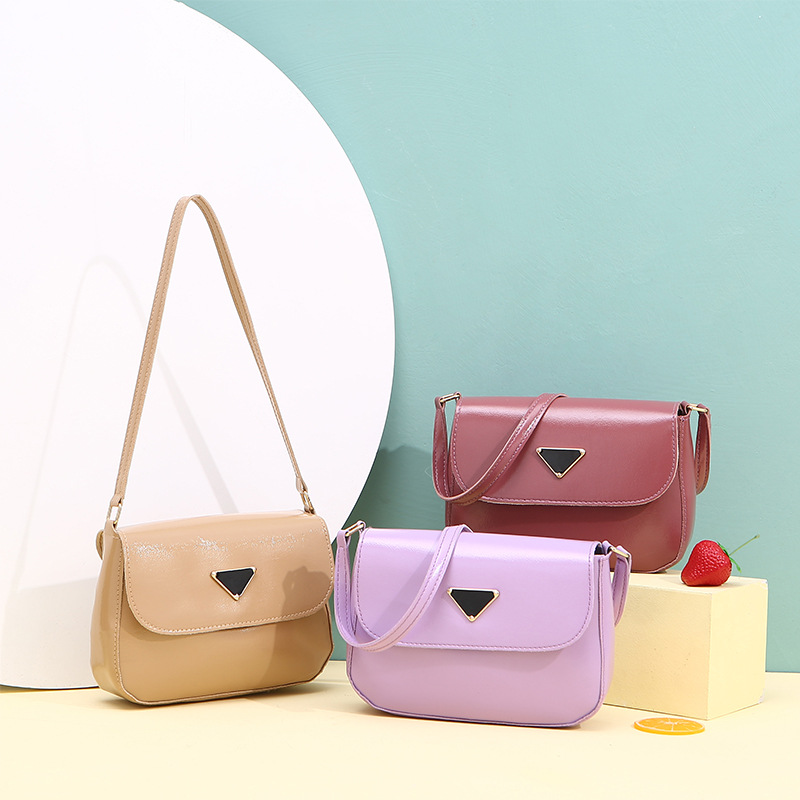 PU ādas ģeometriskas formas paduses plecu soma Sieviešu soma Moderna, vienkārša un daudzpusīga temperamenta soma_voghion.com