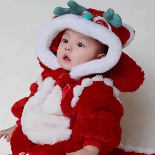 Children's cute warm dinosaur