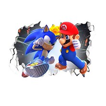 ����¶�ͯ��ǽ��װ��ǽ��pvc��ճ��ͨ����3D��ǽmario�����羳