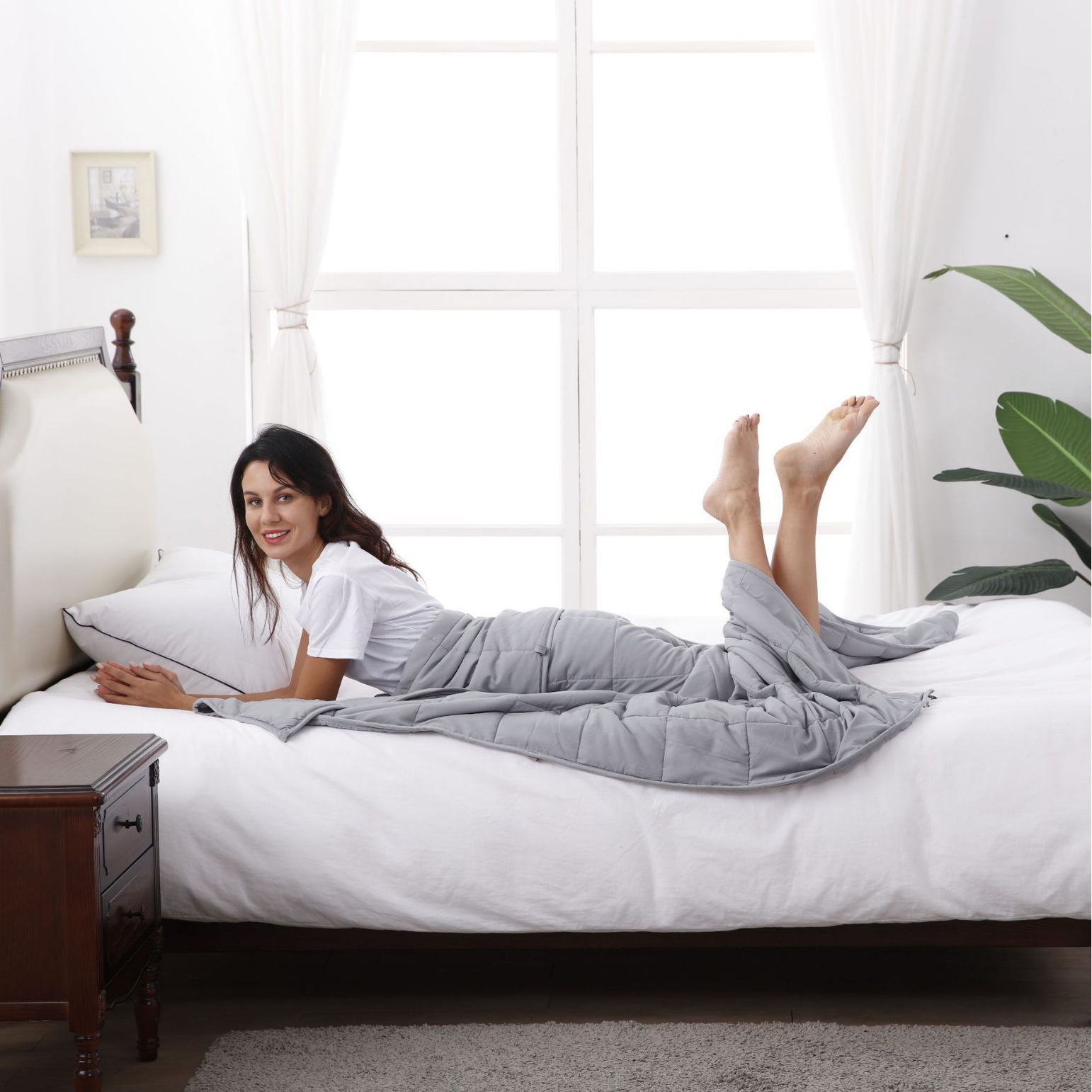 Fabricante suministro directo de manta de gravedad gris oscuro gris claro transfronteriza empalme de vidrio relleno gravedad ponderación en blanco