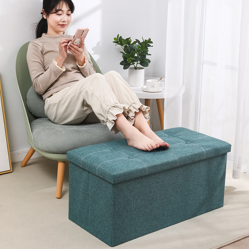 アマゾンの多機能のシンプルな収納腰掛け綿麻の長方形の収納腰掛けの高い荷重は靴の腰掛けのソファーの腰掛けの卸売りを交換します。|undefined