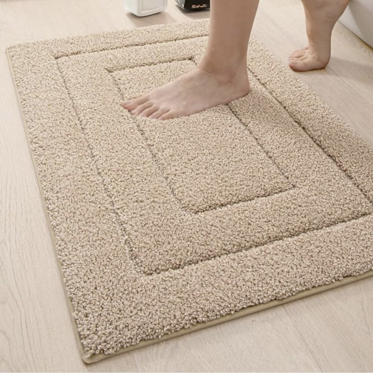 Cachemira transfronteriza alfombra de baño absorbente de agua inodoro puerta de inodoro pie de alfombra de baño antideslizante fácil de golpear alfombra de puerta