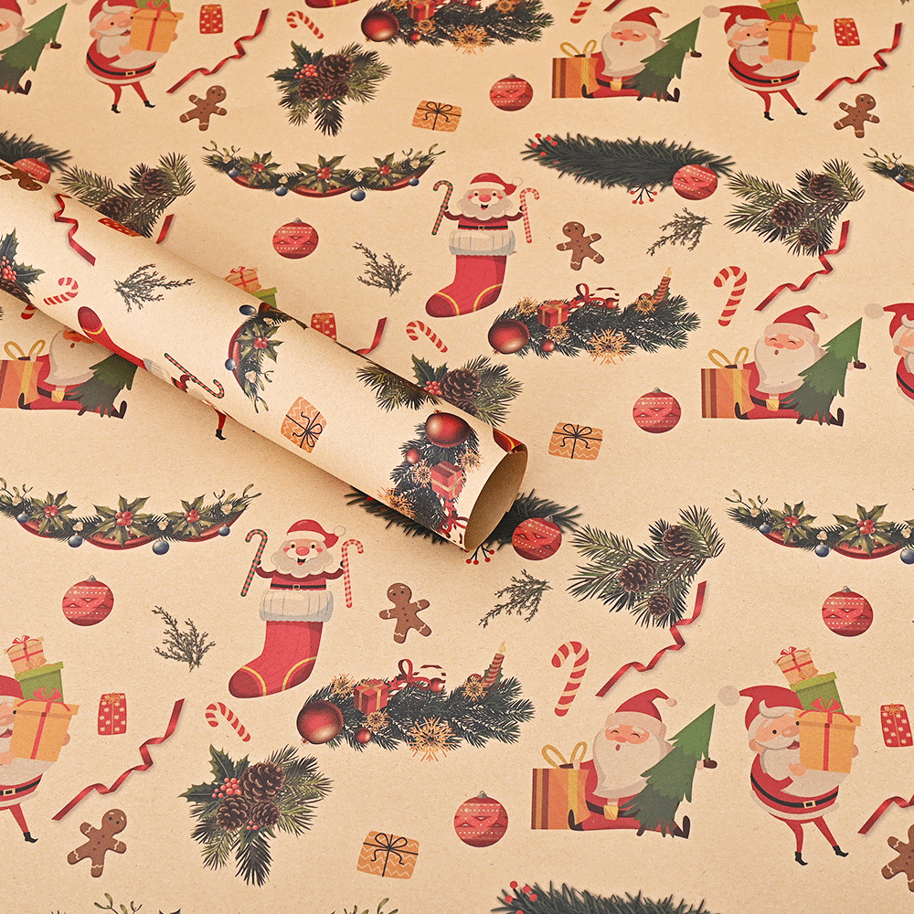 크리스마스 포장지 [25-08 스타일];74*50cm