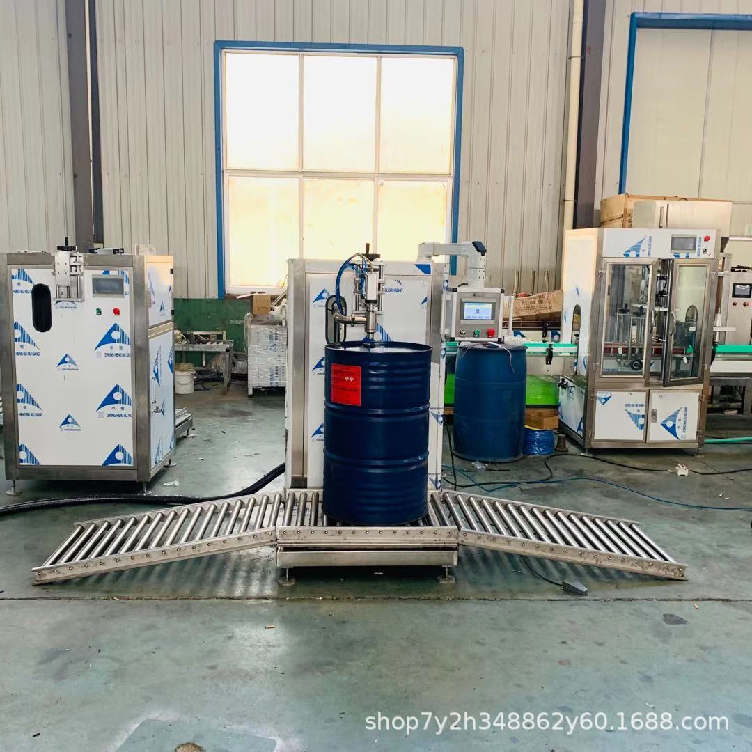 半自动180L称重切削油灌装机 半自动大桶液体肥称重灌装 加工定做