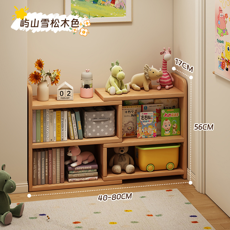 Estante de esquina de madera sólida almacena estante de almacenamiento armario de piso armario de biblioteca doméstico simple armario telescópico de esquina