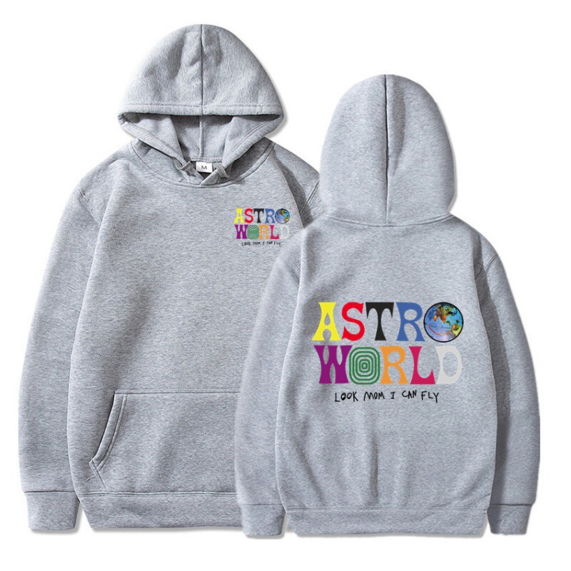 ASTROWORLD Hoodie Men's and Women's Sweater fleece-lined Letter Printed Autumn and Winter Coat Long Sleeve