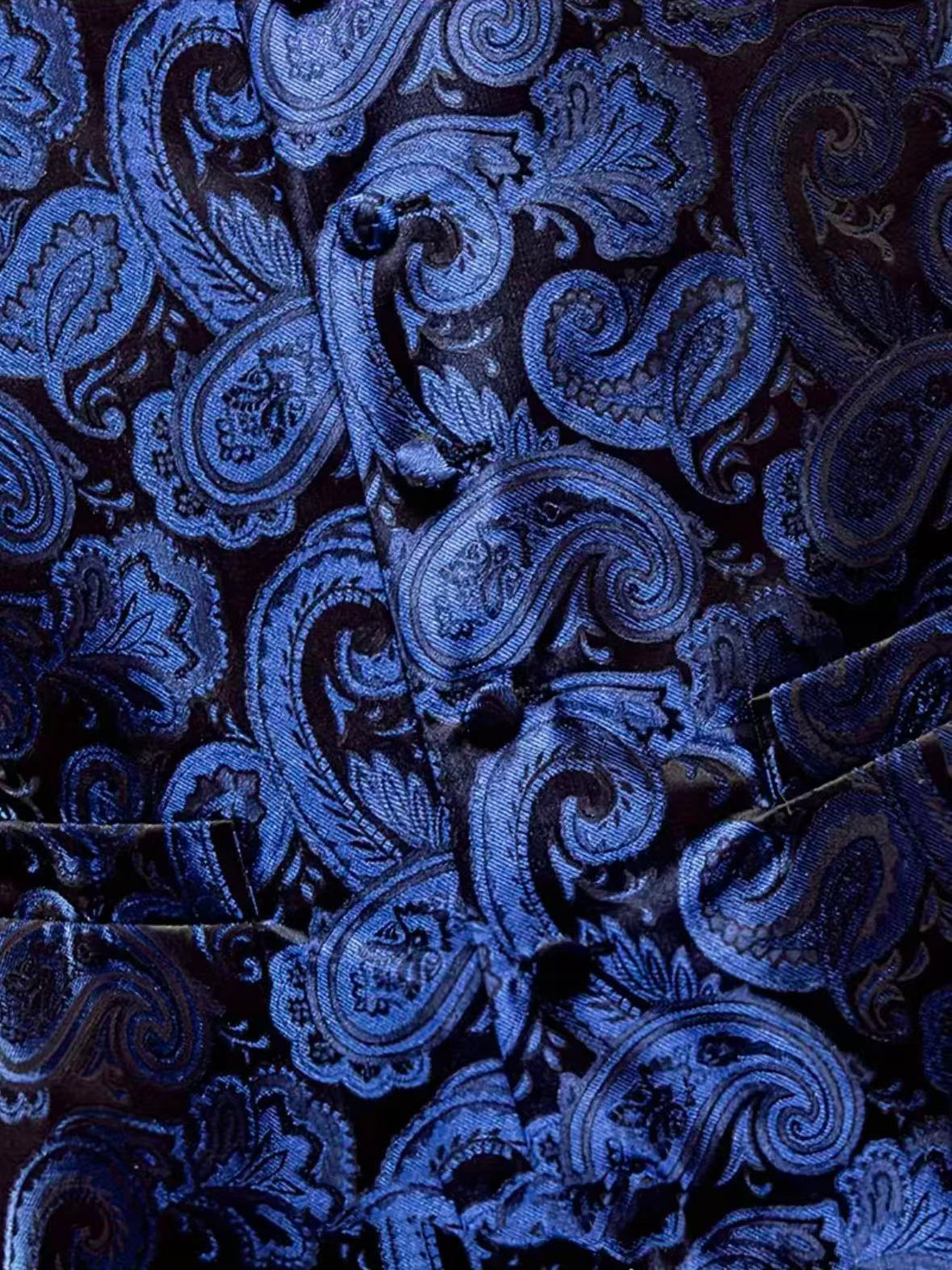 Herren Paisley Weste Set Mit Krawatte Einstecktuch Manschetten_voghion.com