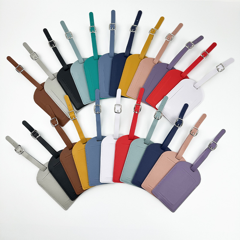 Luggage Tag Travel Pu Suitcase Tag Boarding Pass Cross-Border Label Anti-Lost Pendant Logo Suitcase Tag