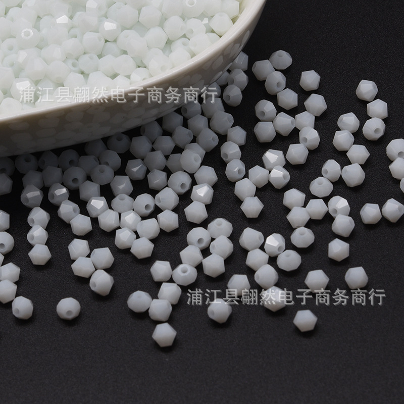 Trắng sứ / Hạt kim cương boutique 3mm (100 chiếc/gói)
