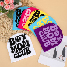 亚马逊秋冬新款Boy MOMCLUB提花针织帽Y2k男女帽子嘻哈保暖毛线帽