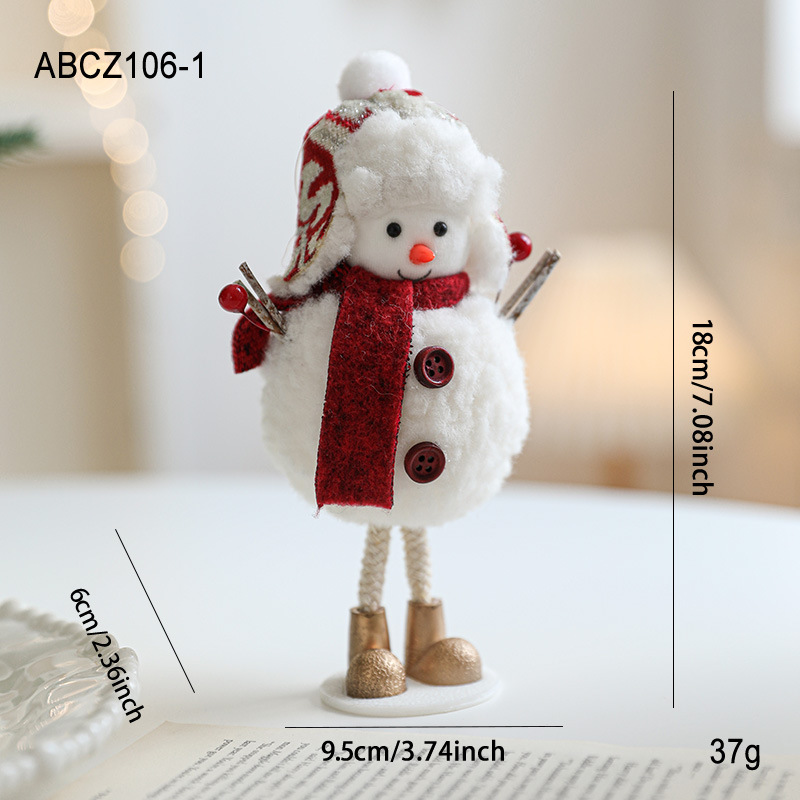 Espuma de peluche de Navidad muñeca de nieve decoración de escritorio bufandas rojas encantadoras muñecas ventanas de decoración de atmósfera