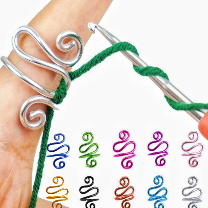 Amazon Explosive Finger Crochet Hot Sale Unisex Finger Ring Twisted Snake Knitting Tools Hand Crochet