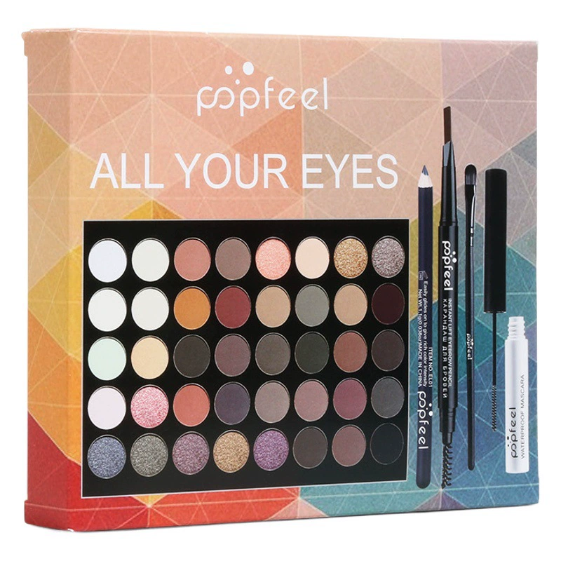 Трансграничные взрывы popfeel макияж костюм тени для век Карандаш для бровей Тушь подводка для глаз лицо Костюм комбинация