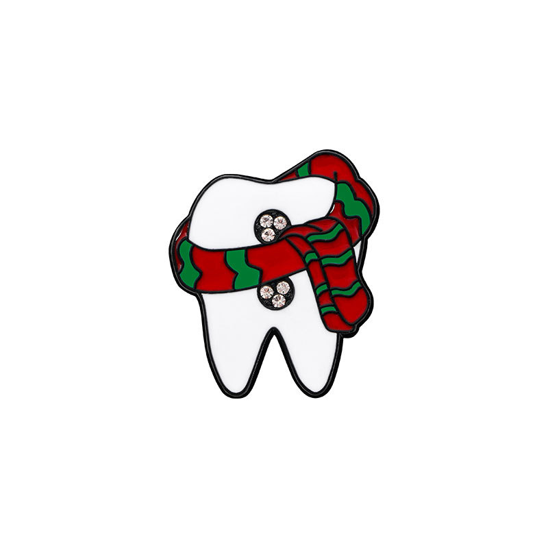 Broche de Navidad insignia de aleación caricatura adorable Santa Fe Navidad decoración de mochila escolar