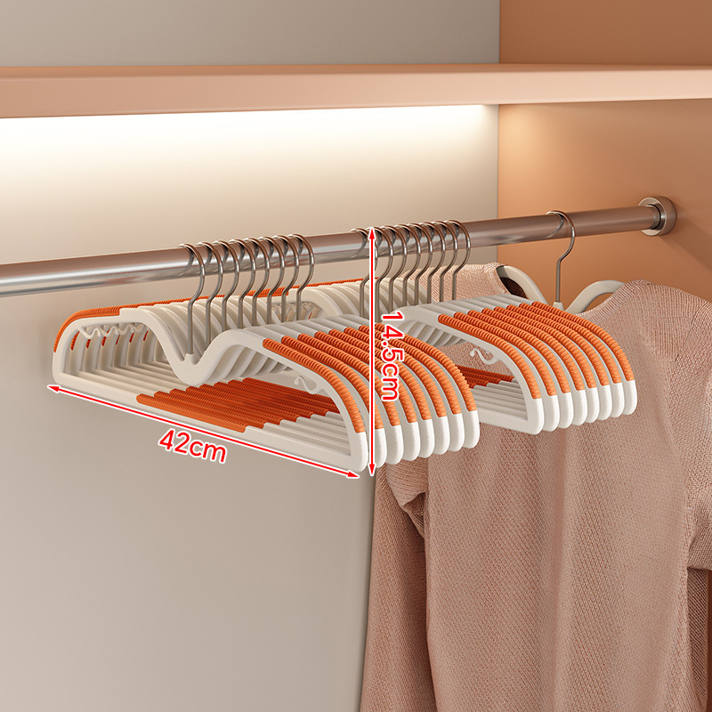 Colgante de cuello corto para ropa doméstica antideslizante sin huellas ahorrar espacio cuello corto de ropa estrecha colgante anti-hombro esquina soporte de secado de ropa