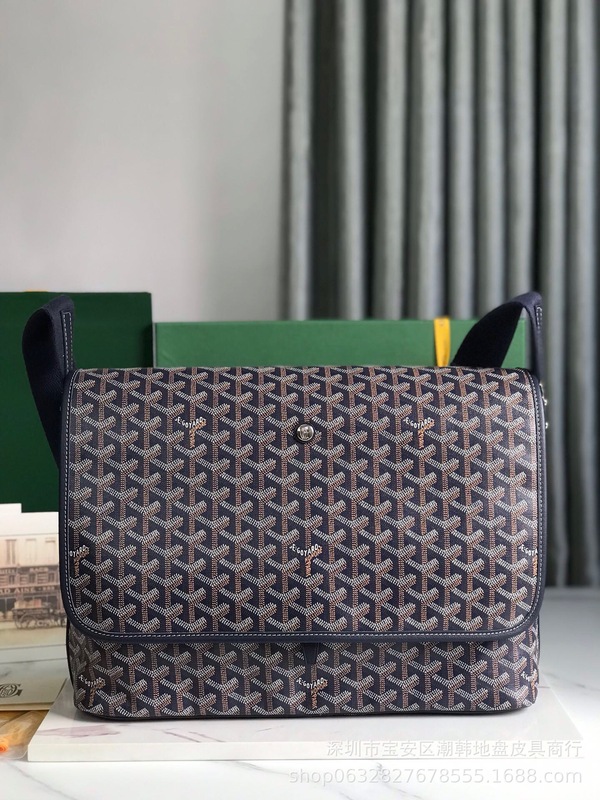 ゴヤール Goyard メンズバッグ カペティエン オールドフラワー ドッグトゥース ショルダー クロスボディ メンズ ラージ メッセンジャーバッグ ブリーフケース|undefined