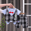 Children's vest, sleeves, set, summer clothing for boys, summer shorts, trousers, 2023 collection, with short sleeve, Korean style