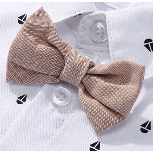 European and American Cross-border Male Baby Gentleman Set Triangular Shirt Shorts Hat Socks Shoes Multi-piece Set Factory Wholesale
