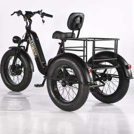 20寸胖胎雪地脚踏助力电动三轮车自行车内置锂电池长续航电瓶车