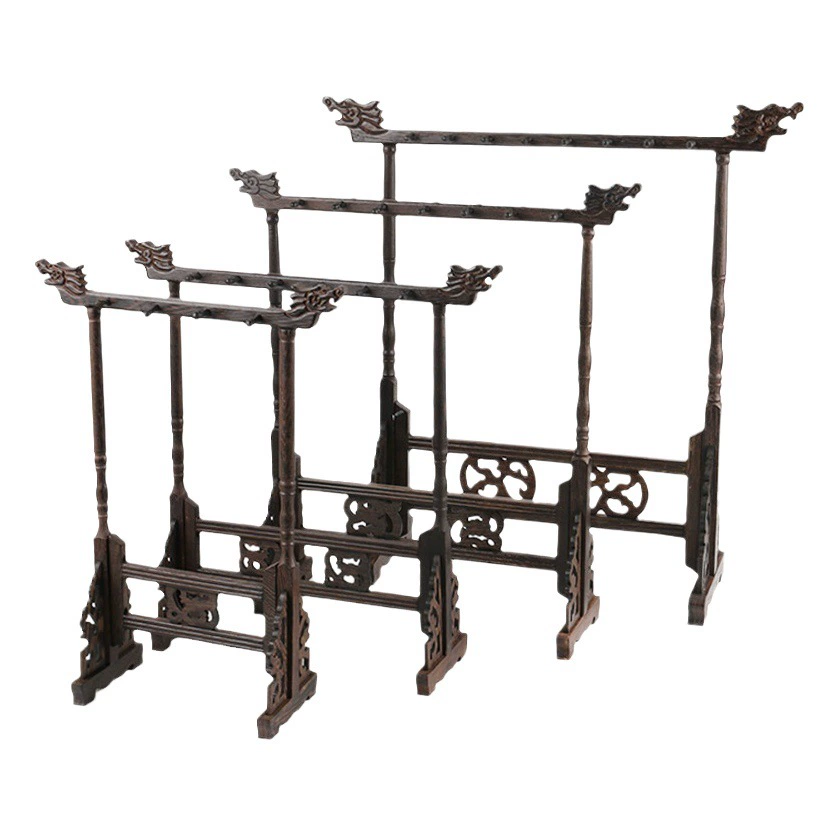 12-игольная деревянная ручка с куриным крылом, подвесная учебная ручка с четырьмя сокровищами, принадлежности для каллиграфии, ретро-держатель для ручек, 1416, игольный смеситель из цельного дерева, подвесная ручка-кисть