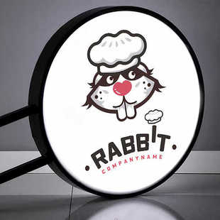 Manufacturer Cross-Border Customized Double-Sided Round Blister Light Box Outdoor Waterproof Side Hanging Wall-Mounted Led Advertising Sign