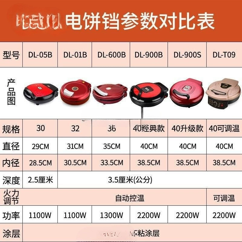 40cm large electric baked pan, increase the multi -function double -sided heating non -stick pot big family specialty