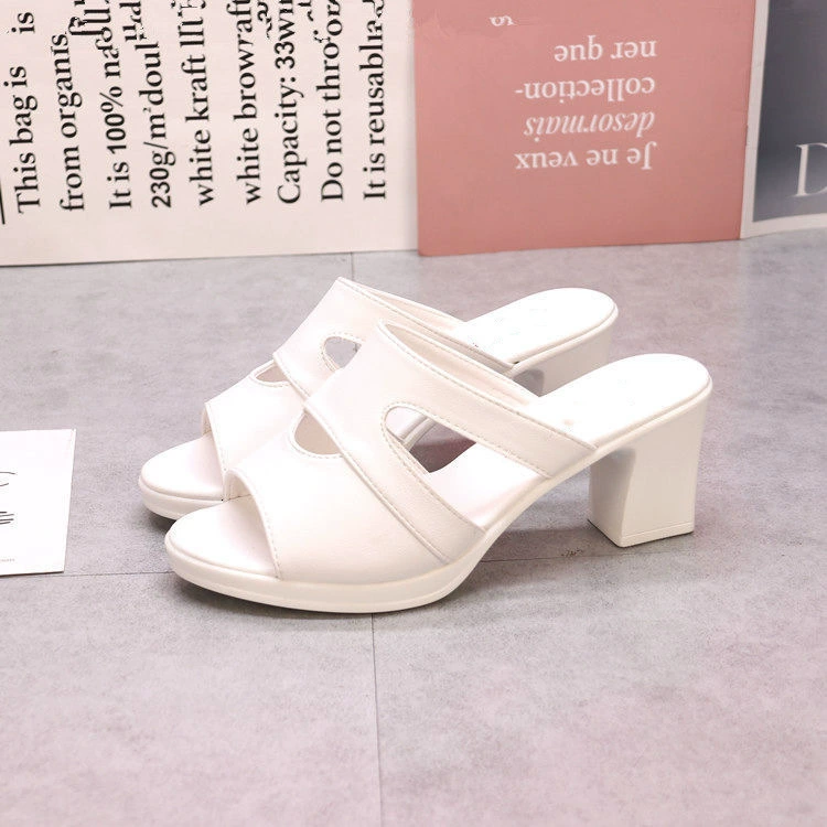 Женские повседневные сандалии на толстом каблуке с открытым носком, большие размеры, летние, новые, на высоком каблуке, водонепроницаемые, на платформе, удобные, дышащие