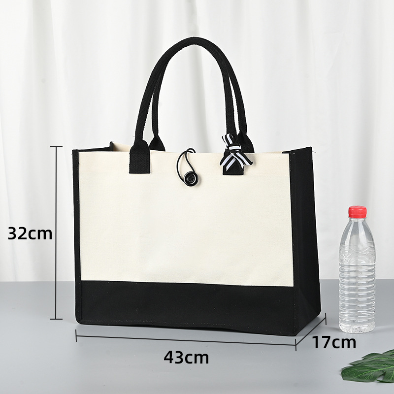 토트백 블랙 옆면 심플 (무지)