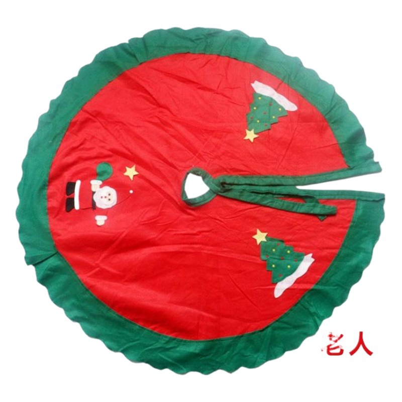 Adornos para árboles de Navidad Falda de árbol de Navidad no tejida delantal de árbol de Navidad 90cm Falda de árbol de Navidad