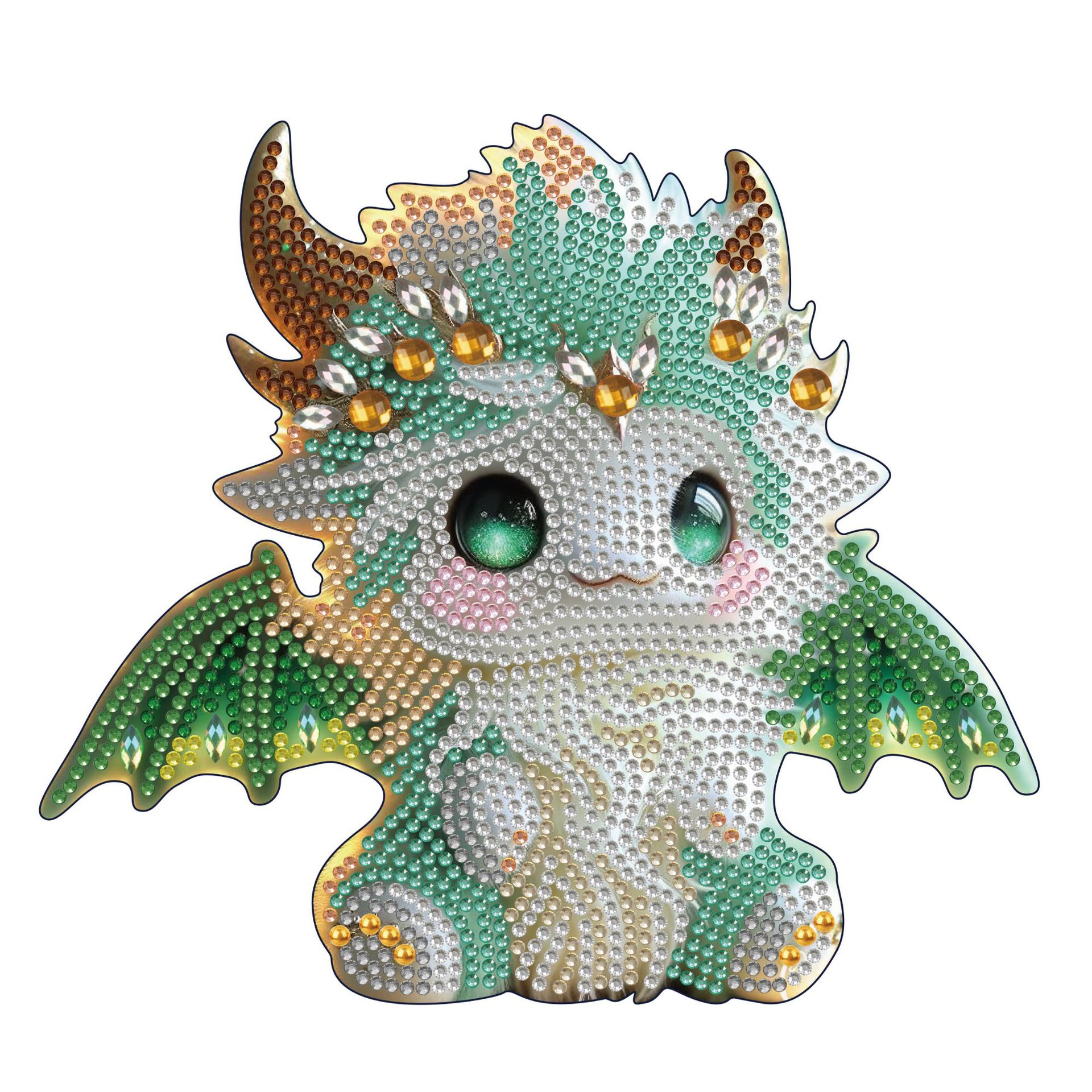 Pintura de diamantes 5D transfronteriza hecha a mano DIY, adorno de juguete de cartón tridimensional, dinosaurio de dibujos animados, pintura de diamantes para niños.