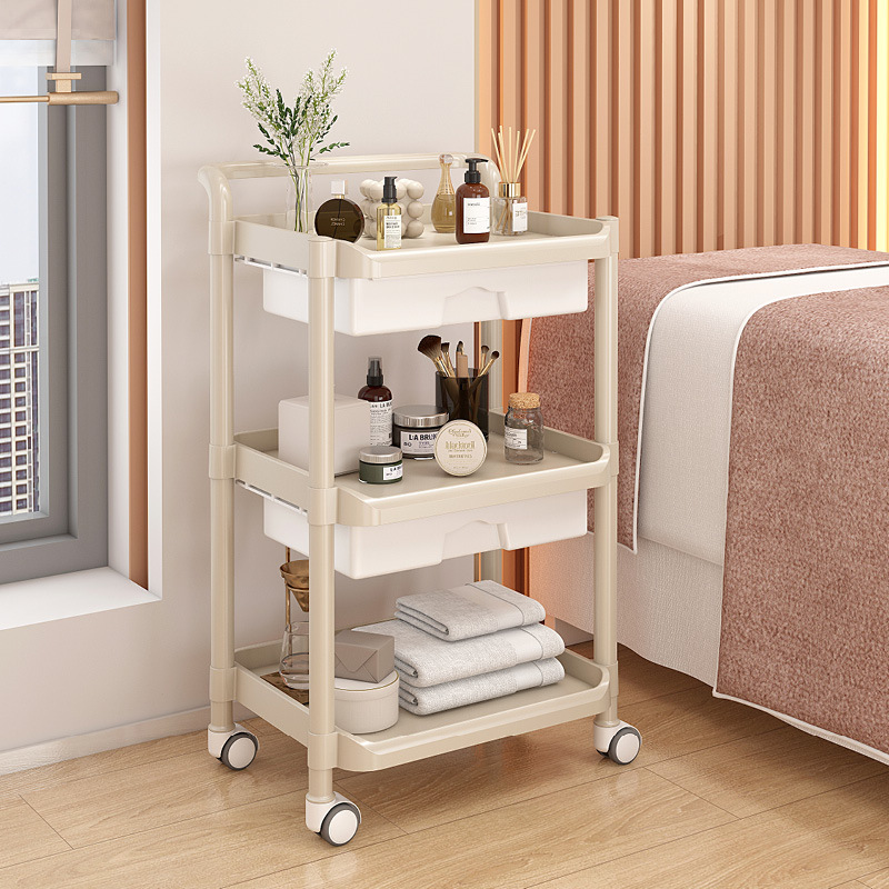 Nuevo modelo de plástico completo de cajón doble de tres capas de color camello * 0x0cm * *