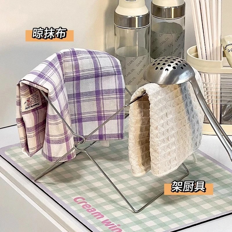 Kitchen garbage rack, desktop garbage bag holder, storage rack, magic countertop plastic bag support stand