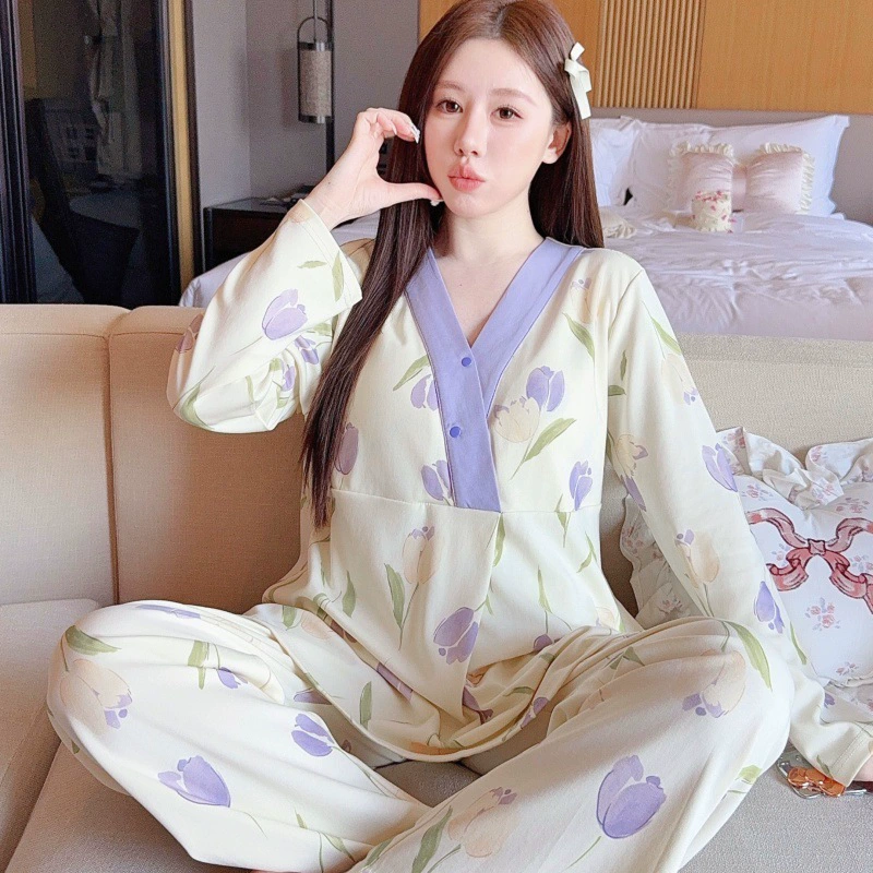 Беременная пижама Весенняя и осенняя порция кормления после родов