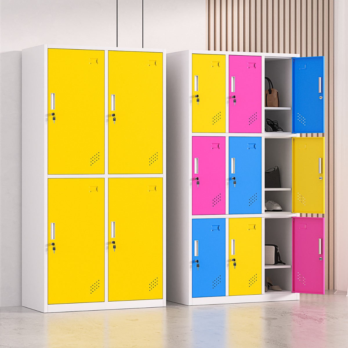 Armario de color del personal armario de vestuario gimnasio armario de almacenamiento armario de baño armario de latina con cerradura de inducción armario de almacenamiento