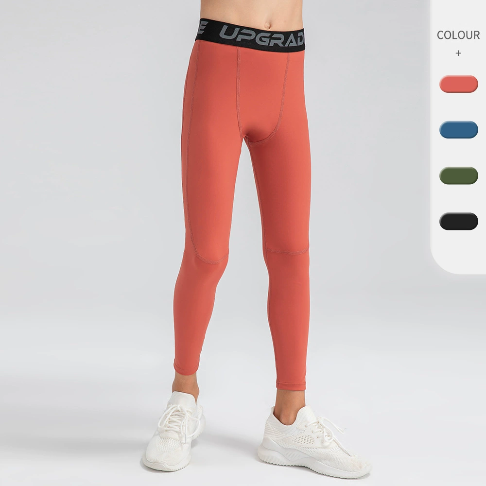 Детские быстросохнущие спортивные брюки для фитнеса, дышащие эластичные узкие баскетбольные футбольные тренировочные штаны для бега 33318