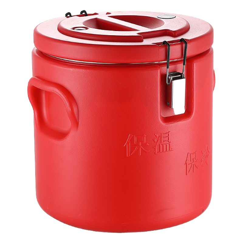 Wholesale Large-Capacity Stainless Steel Insulated Hot Pot Buckets for Commercial Use, Suitable for Food Delivery, Cooking, Porridge, Rice, and Snack Stalls