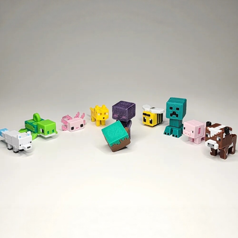 Minecraft Enderman 迷你人偶套装_钥匙扣