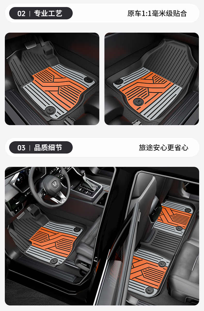 Suitable for Honda Accord, Inspire, Crv, Haoying, Civic, and Other Models, Special Colorful Tpe Car Floor Mats