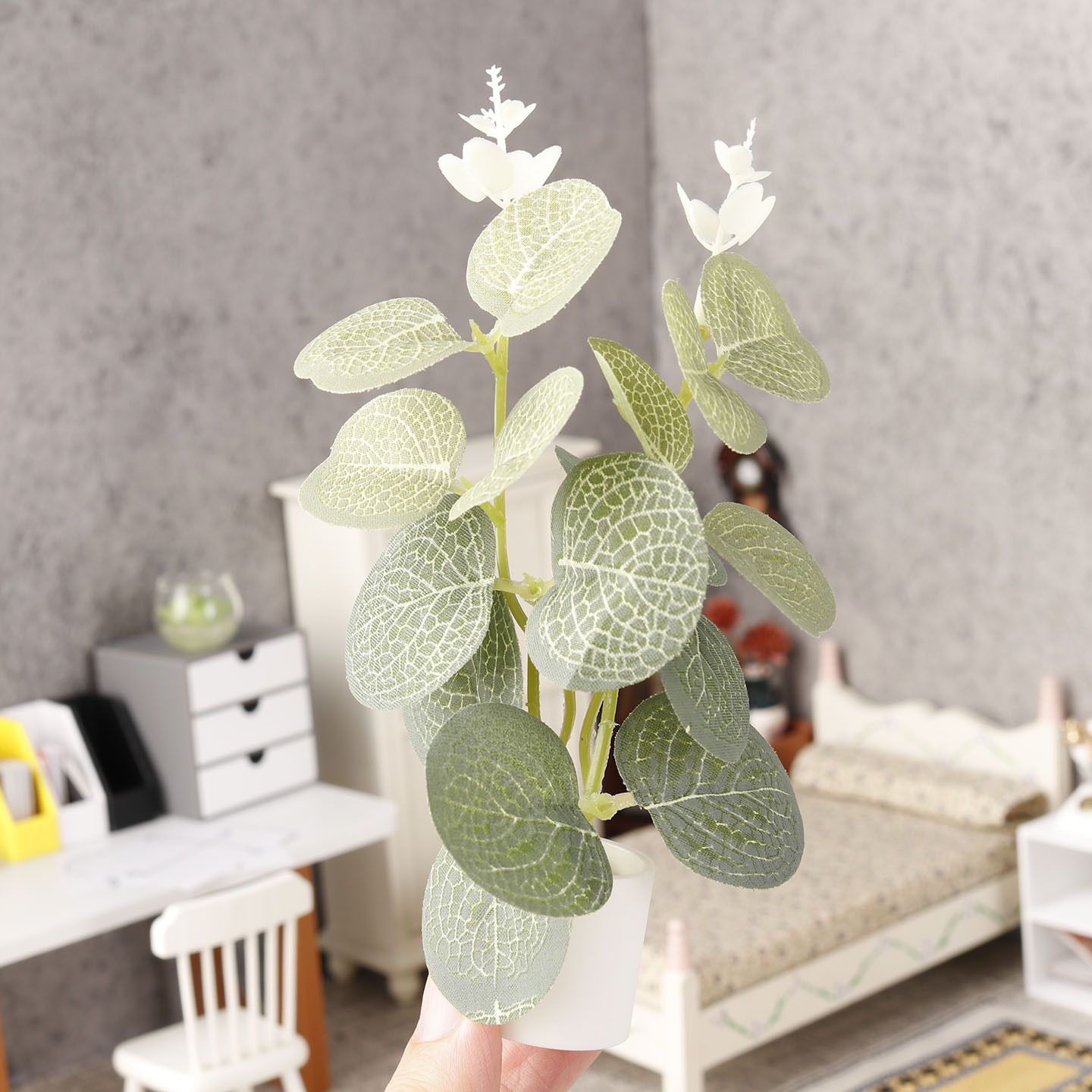 Miniature Plants and Food Toys for Dollhouse Decoration, 1:6 and 